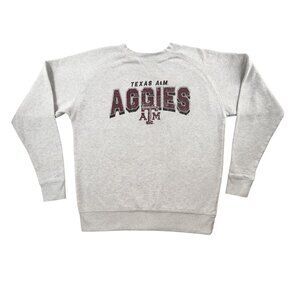 Texas A&M Aggies Sweatshirt Mens Medium Gray NCAA Football Knights Apparel SEC